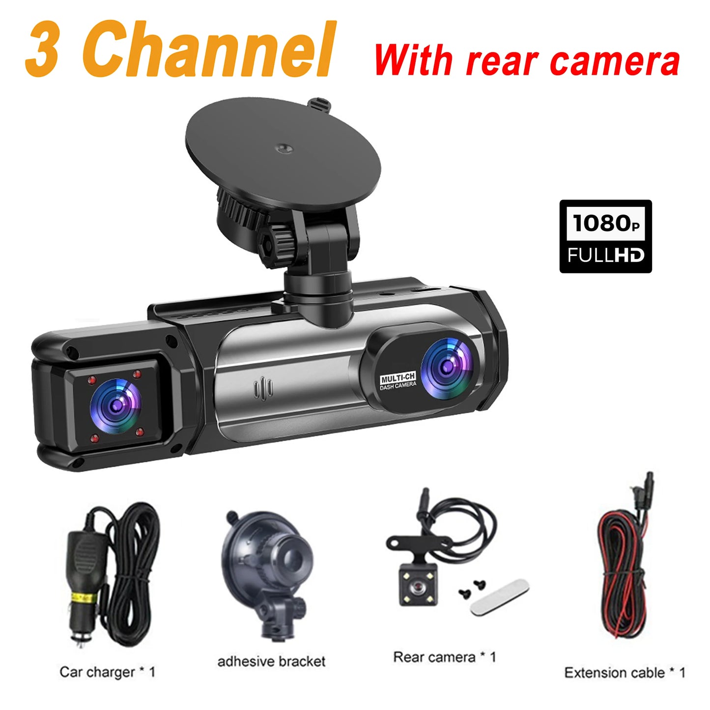3-Kamera Dash Cam 1080P™